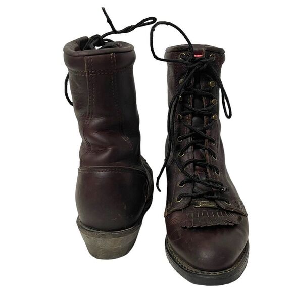 DOUBLE-H Vintage Women's 8" Lacer Briar Pitstop Leather Western Work Boo… - Picture 4 of 12